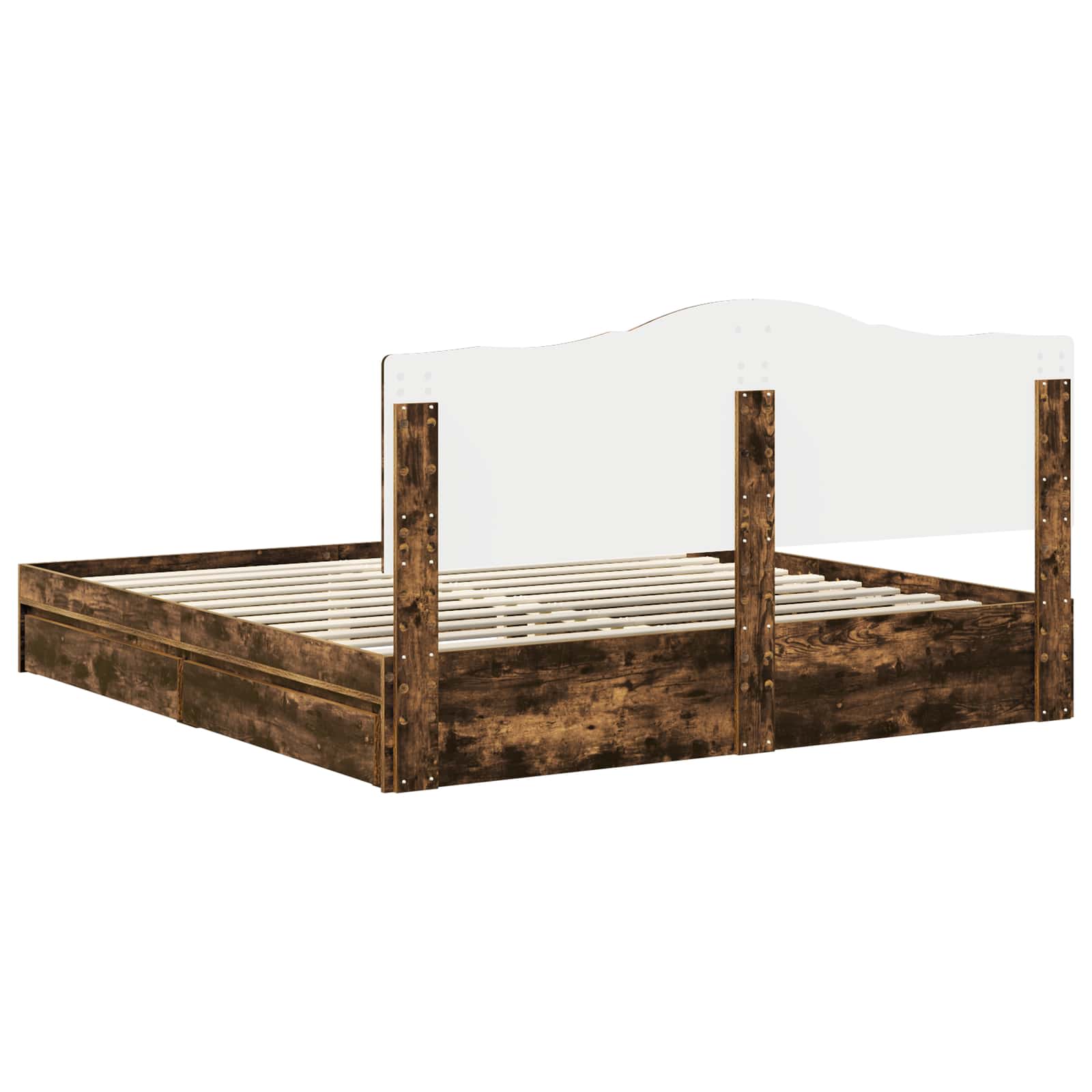 Letto con Contenitore con testiera Rovere fumé 180 x 200 cm | homemem39