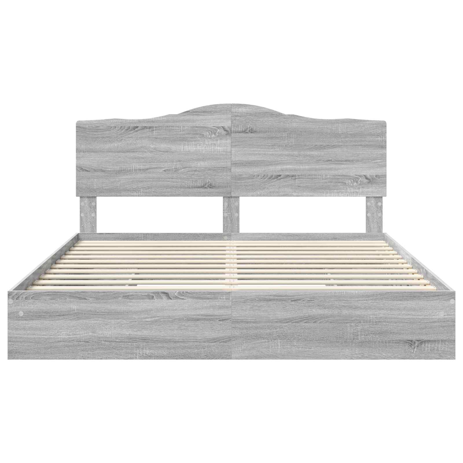 Letto con Contenitore con testiera Grigio Sonoma 180 x 200 cm | homemem39
