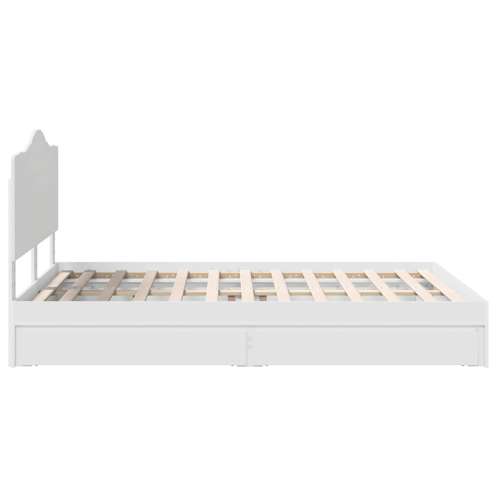 Letto con Contenitore Bianco 160 x 200 cm Legno multistrato | homemem39