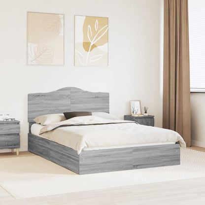 Letto con Contenitore con testiera Grigio Sonoma 160 x 200 cm | homemem39