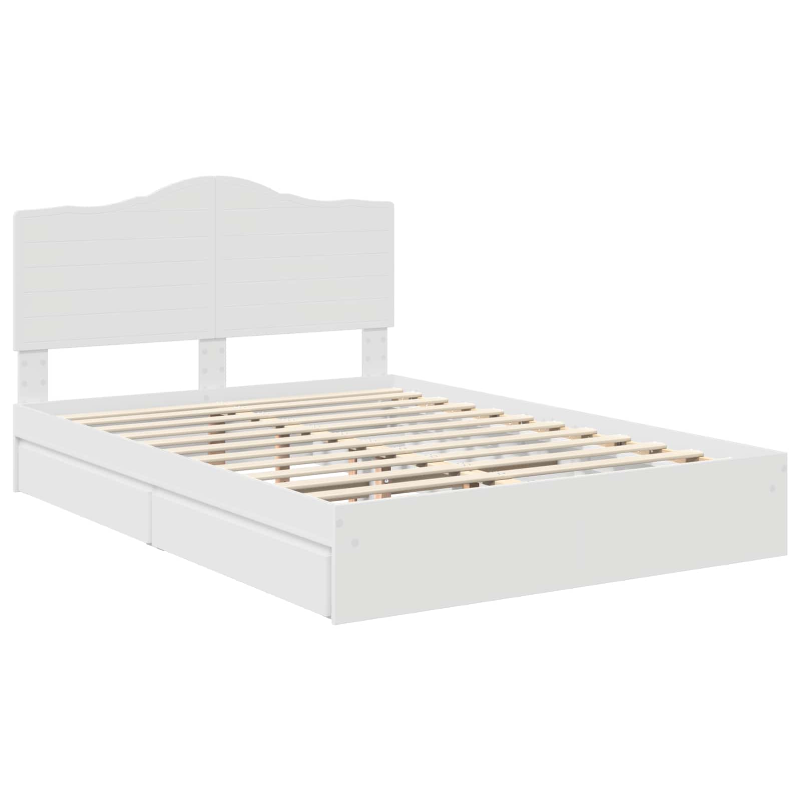 Letto con Contenitore Bianco 140 x 190 cm Legno multistrato | homemem39