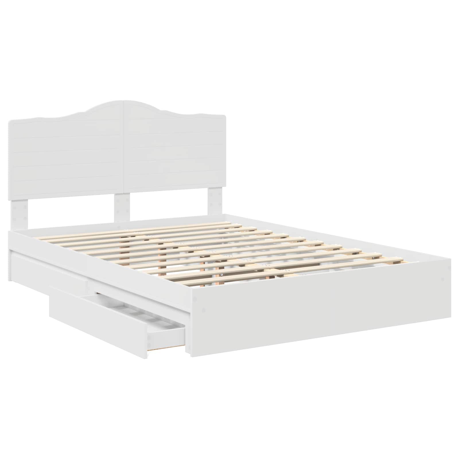 Letto con Contenitore Bianco 140 x 190 cm Legno multistrato | homemem39