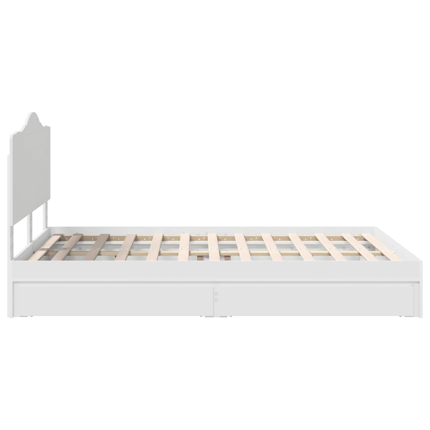 Letto con Contenitore Bianco 140 x 190 cm Legno multistrato | homemem39