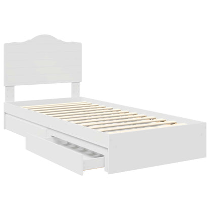 Letto con Contenitore Bianco 90 x 200 cm Legno multistrato | homemem39