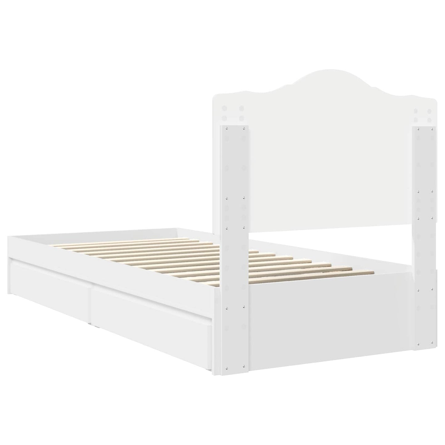 Letto con Contenitore Bianco 90 x 200 cm Legno multistrato | homemem39