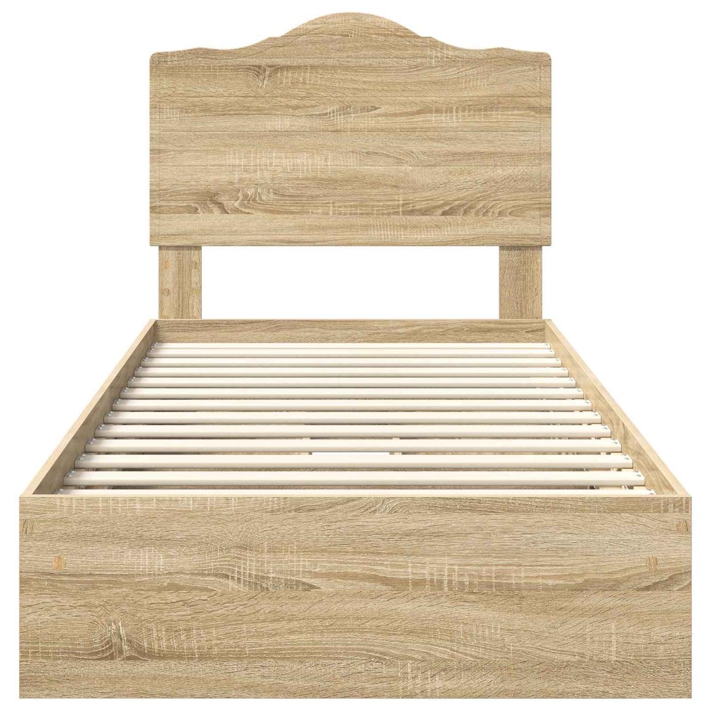 Letto con Contenitore con testiera Rovere Sonoma 90 x 200 cm | homemem39