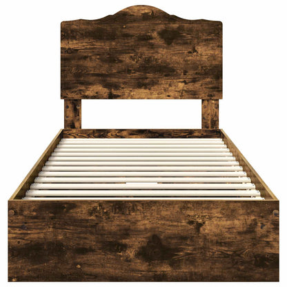 Letto con Contenitore Rovere fumé 90 x 200 cm Legno multistrato | homemem39