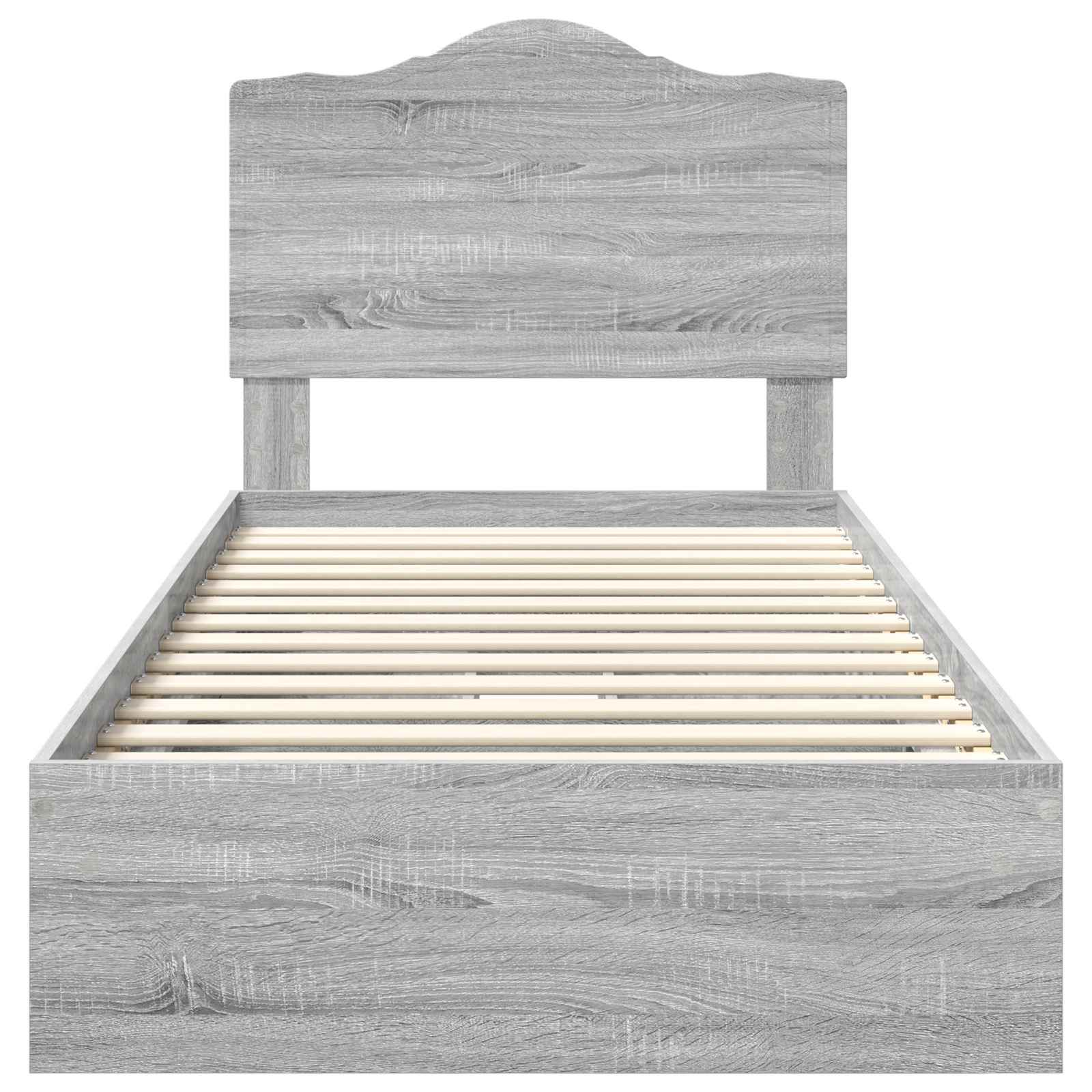 Letto con Contenitore con testiera Grigio Sonoma 90 x 190 cm | homemem39