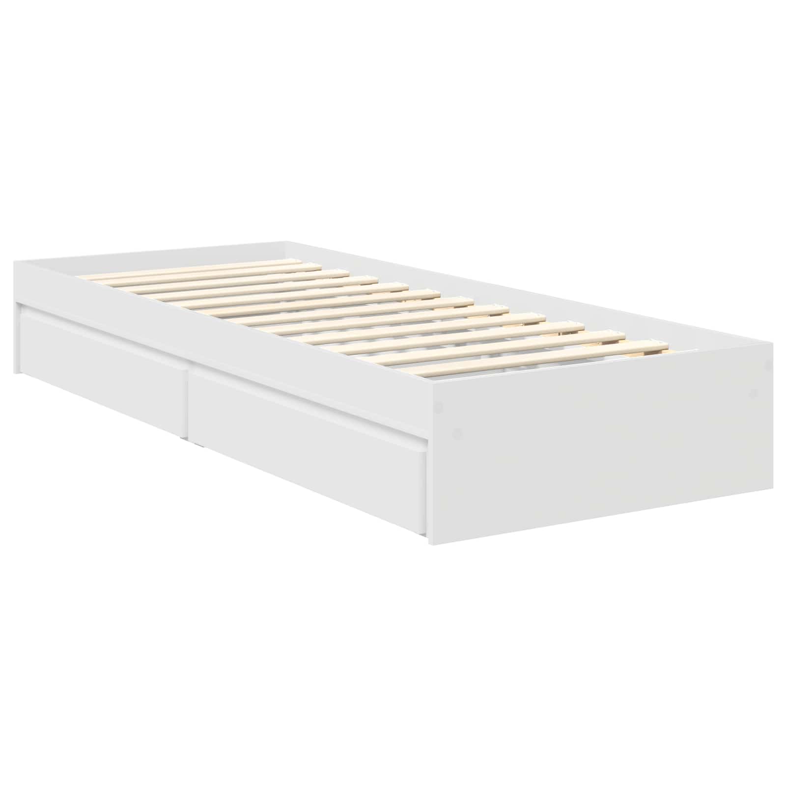 Letto con Contenitore Bianco 70 x 190 cm Legno multistrato | homemem39