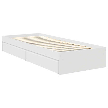Letto con Contenitore Bianco 70 x 190 cm Legno multistrato | homemem39