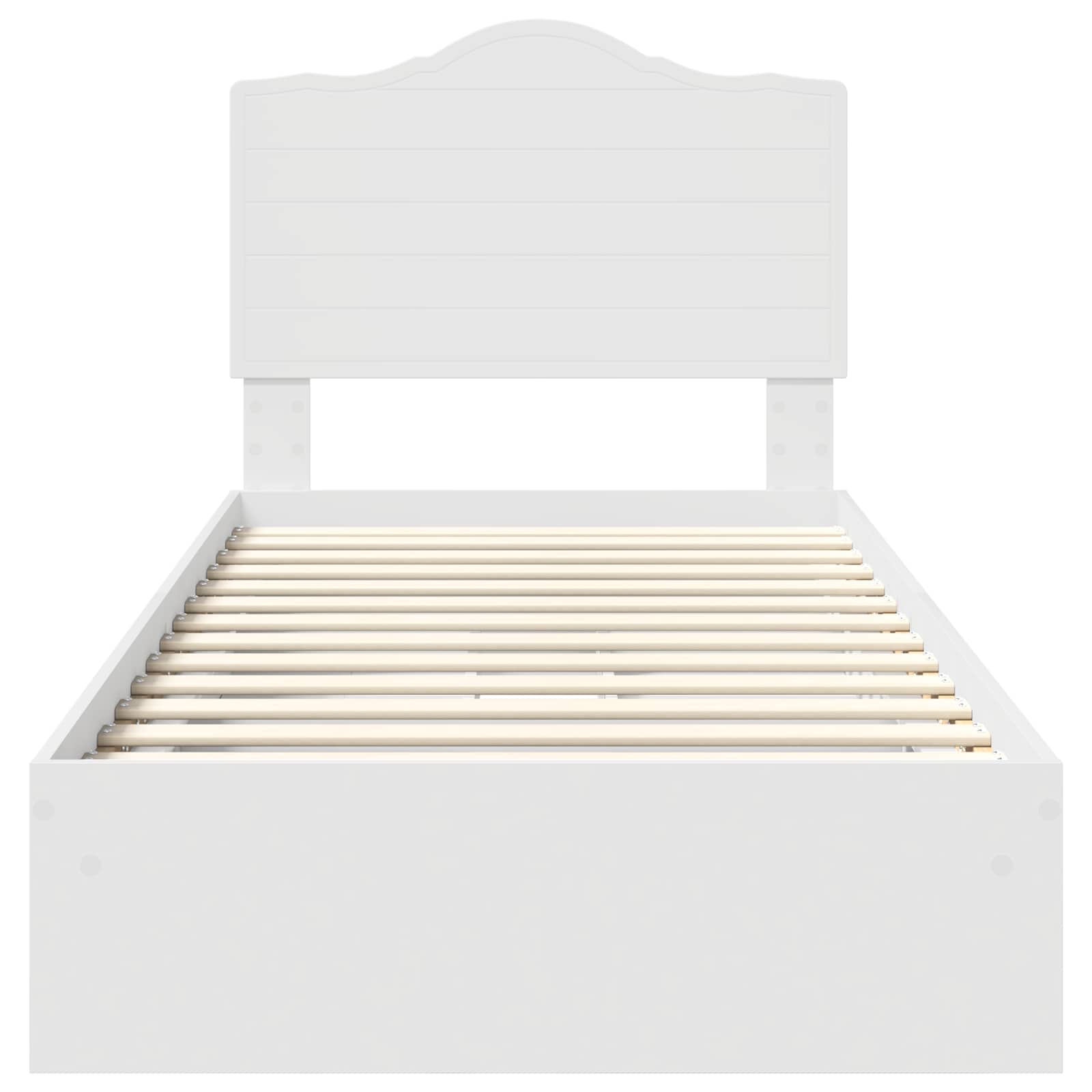 Letto con Contenitore Bianco 70 x 190 cm Legno multistrato | homemem39