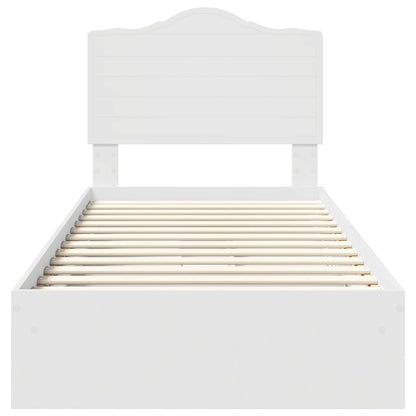 Letto con Contenitore Bianco 70 x 190 cm Legno multistrato | homemem39