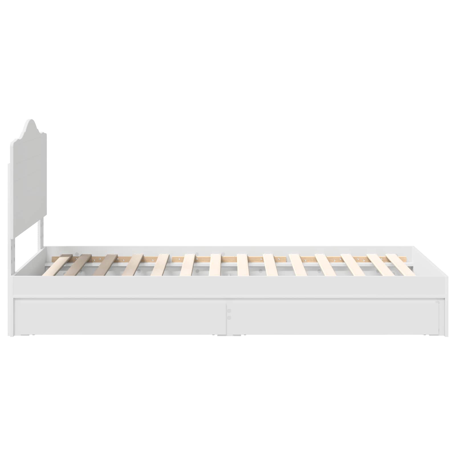 Letto con Contenitore Bianco 70 x 190 cm Legno multistrato | homemem39