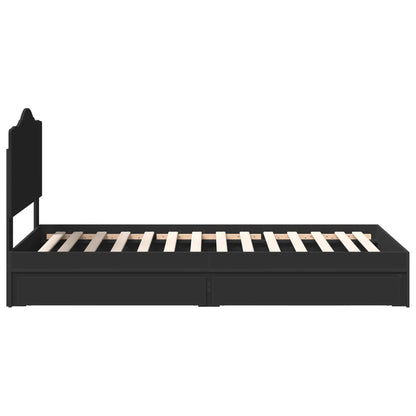 Letto con Contenitore Nero 70 x 190 cm Legno multistrato | homemem39