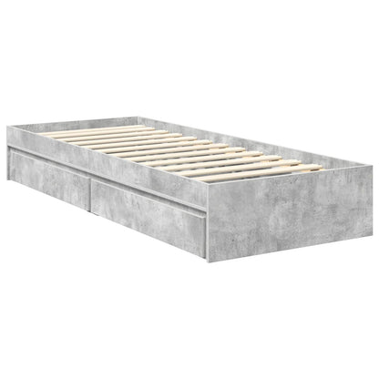 Letto con Contenitore con cassetto Grigio cemento 70 x 190 cm | homemem39