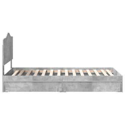 Letto con Contenitore con cassetto Grigio cemento 70 x 190 cm | homemem39