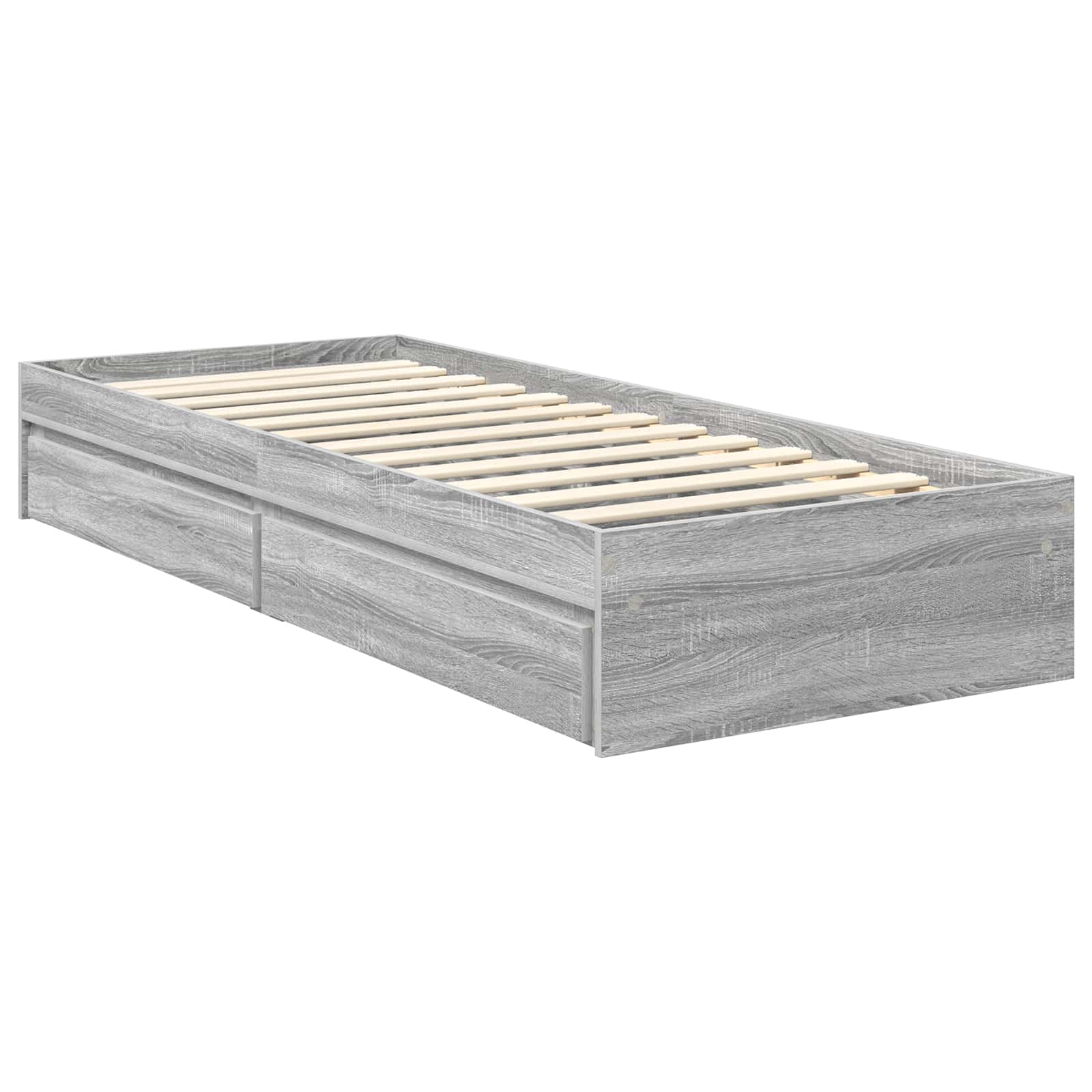 Letto con Contenitore con cassetto Grigio Sonoma 70 x 190 cm | homemem39