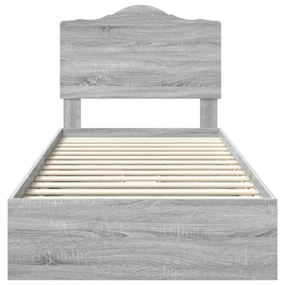 Letto con Contenitore con cassetto Grigio Sonoma 70 x 190 cm | homemem39