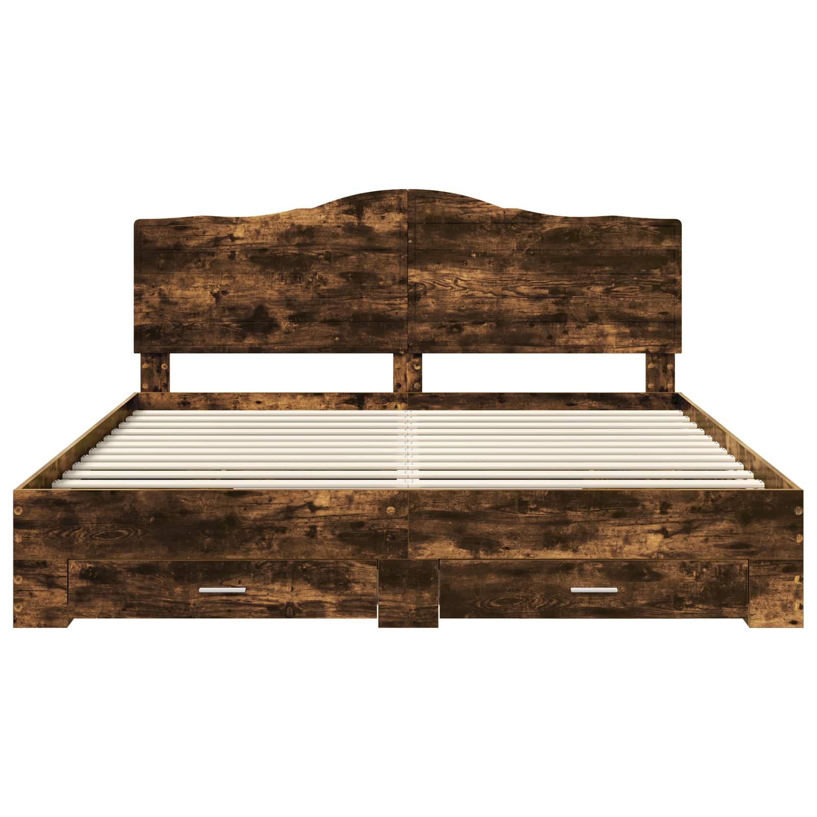 Struttura del letto Rovere fumé 200 x 200 cm Legno multistrato | homemem39