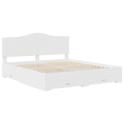 Struttura del letto Bianco 180 x 200 cm Legno multistrato | homemem39