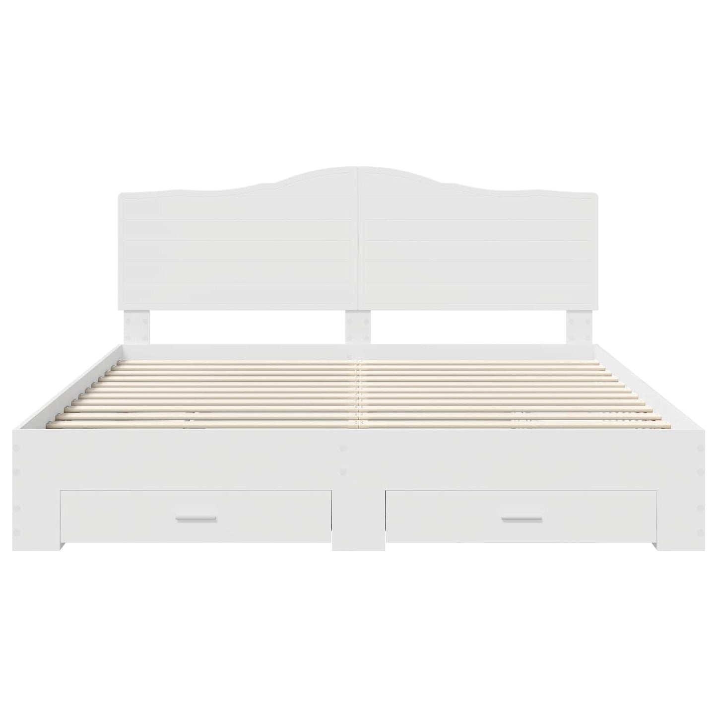Struttura del letto Bianco 180 x 200 cm Legno multistrato | homemem39