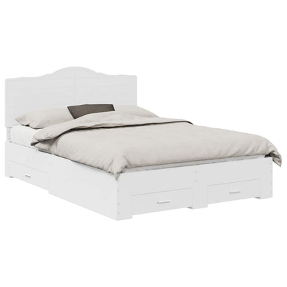 Struttura del letto Bianco 160 x 200 cm Legno multistrato | homemem39