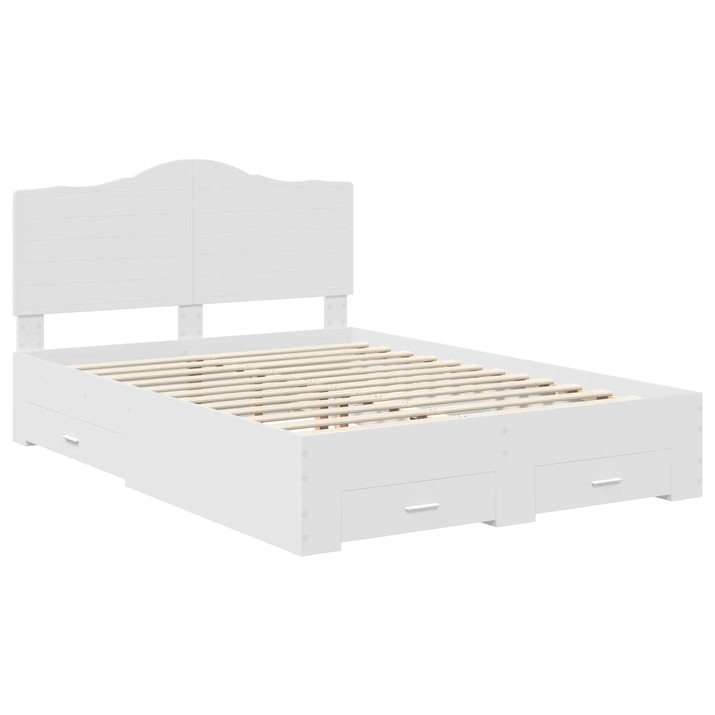 Struttura del letto Bianco 160 x 200 cm Legno multistrato | homemem39