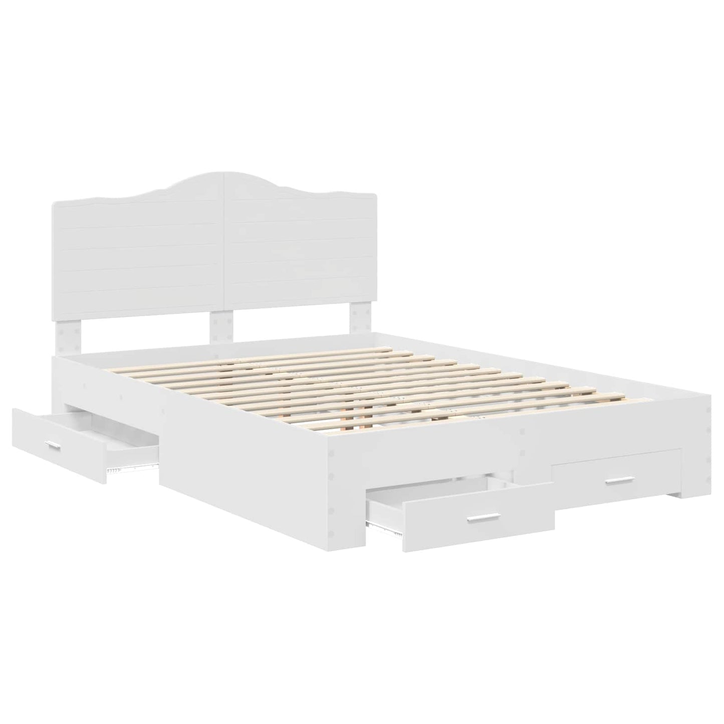 Struttura del letto Bianco 160 x 200 cm Legno multistrato | homemem39