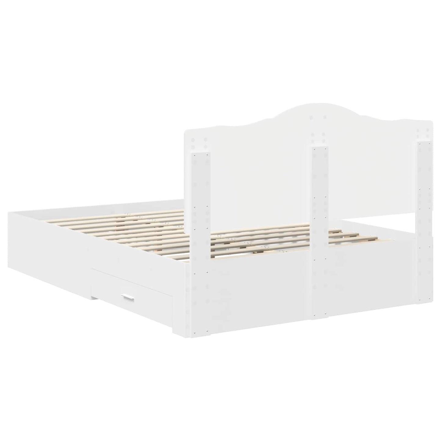 Struttura del letto Bianco 160 x 200 cm Legno multistrato | homemem39