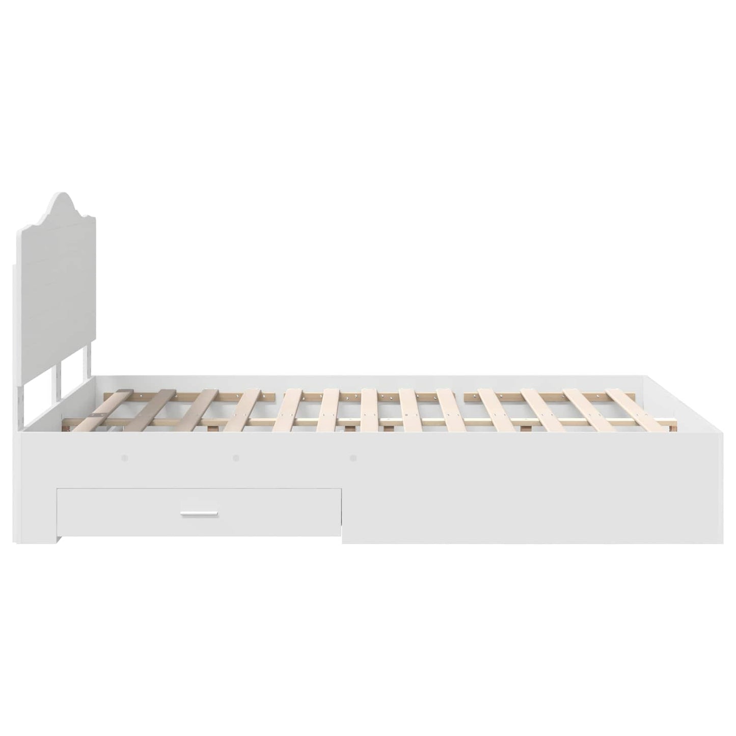 Struttura del letto Bianco 160 x 200 cm Legno multistrato | homemem39