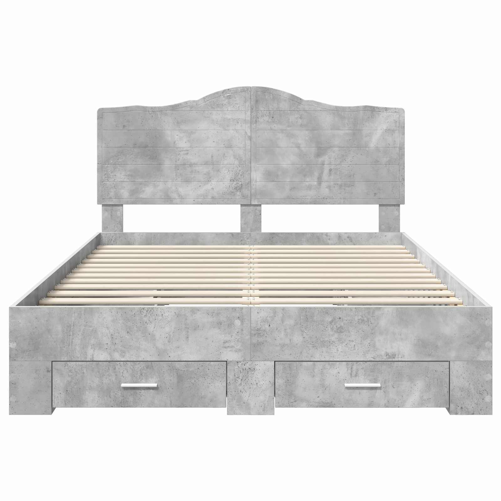 Struttura del letto con testiera Grigio cemento 160 x 200 cm | homemem39