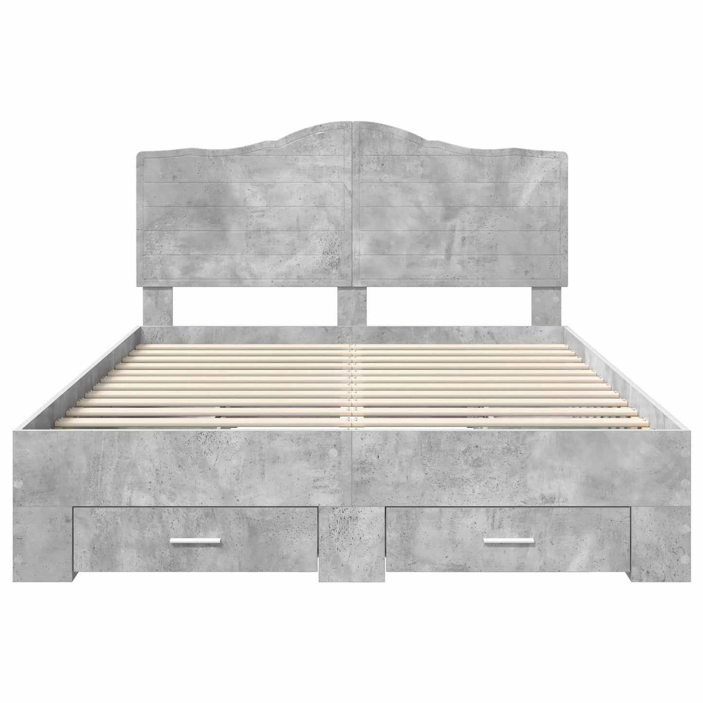 Struttura del letto con testiera Grigio cemento 150 x 200 cm | homemem39