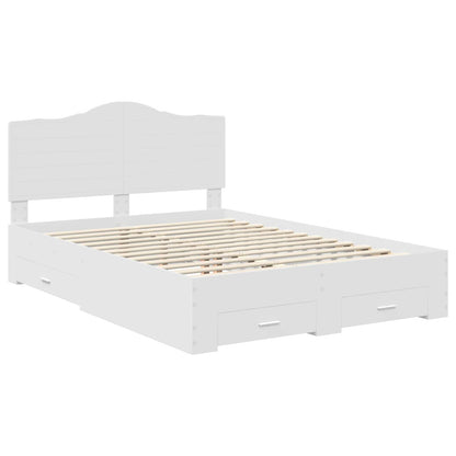 Struttura del letto Bianco 140 x 200 cm Legno multistrato | homemem39