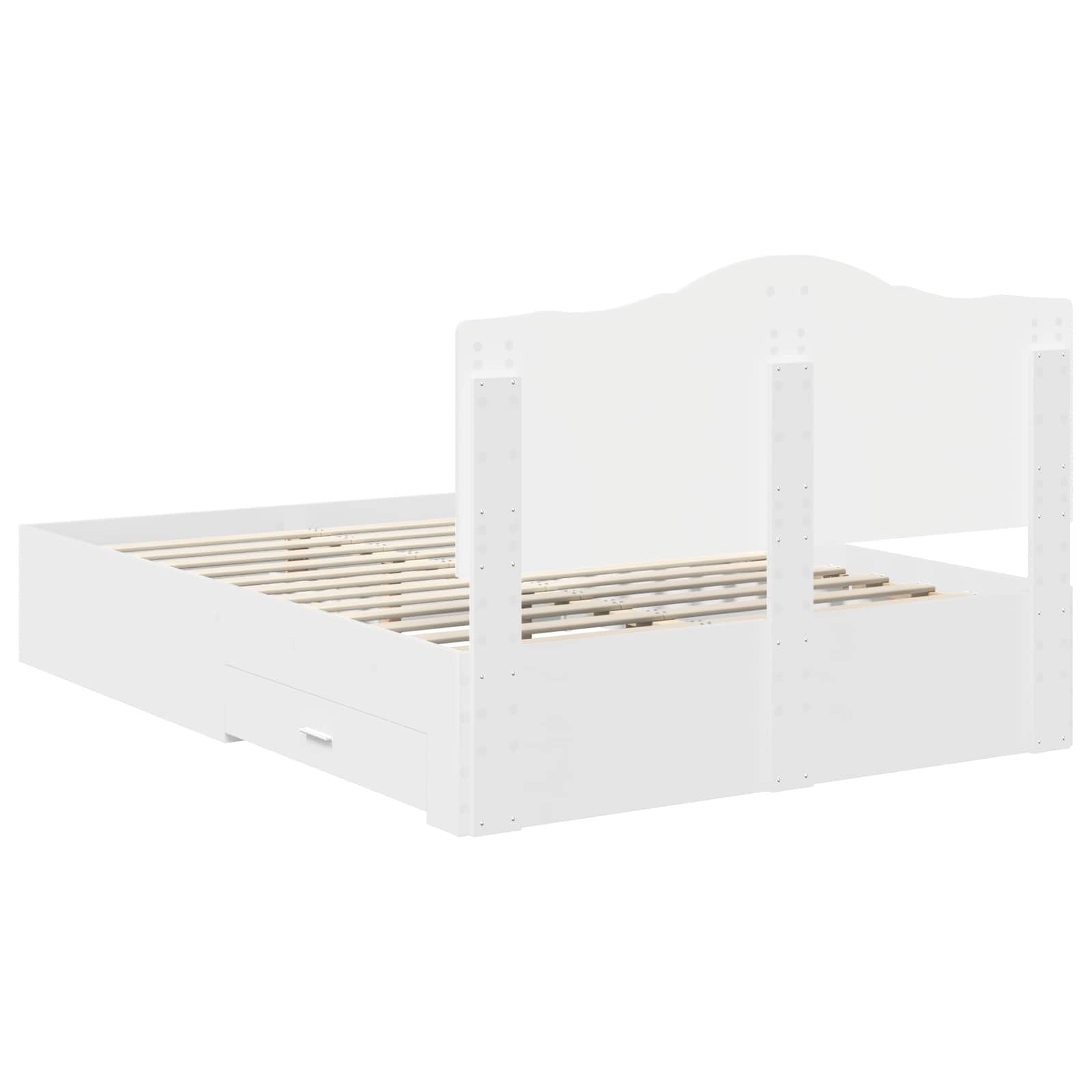 Struttura del letto Bianco 140 x 200 cm Legno multistrato | homemem39