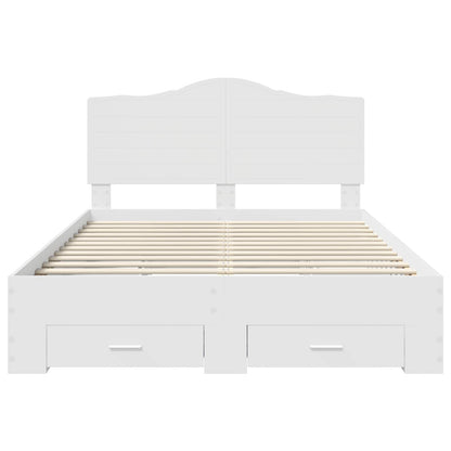Struttura del letto Bianco 140 x 200 cm Legno multistrato | homemem39