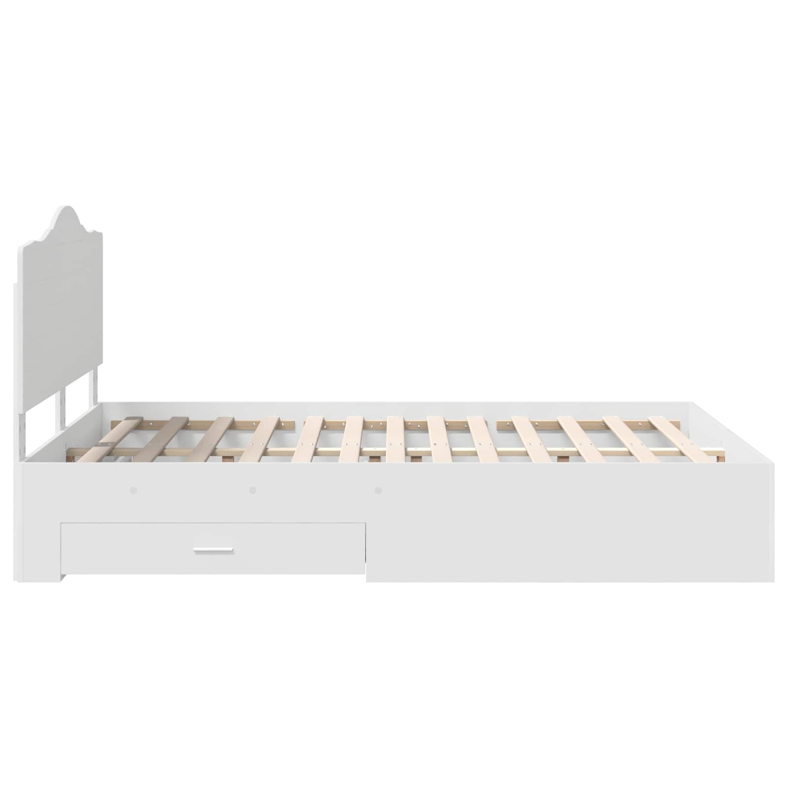 Struttura del letto Bianco 140 x 200 cm Legno multistrato | homemem39