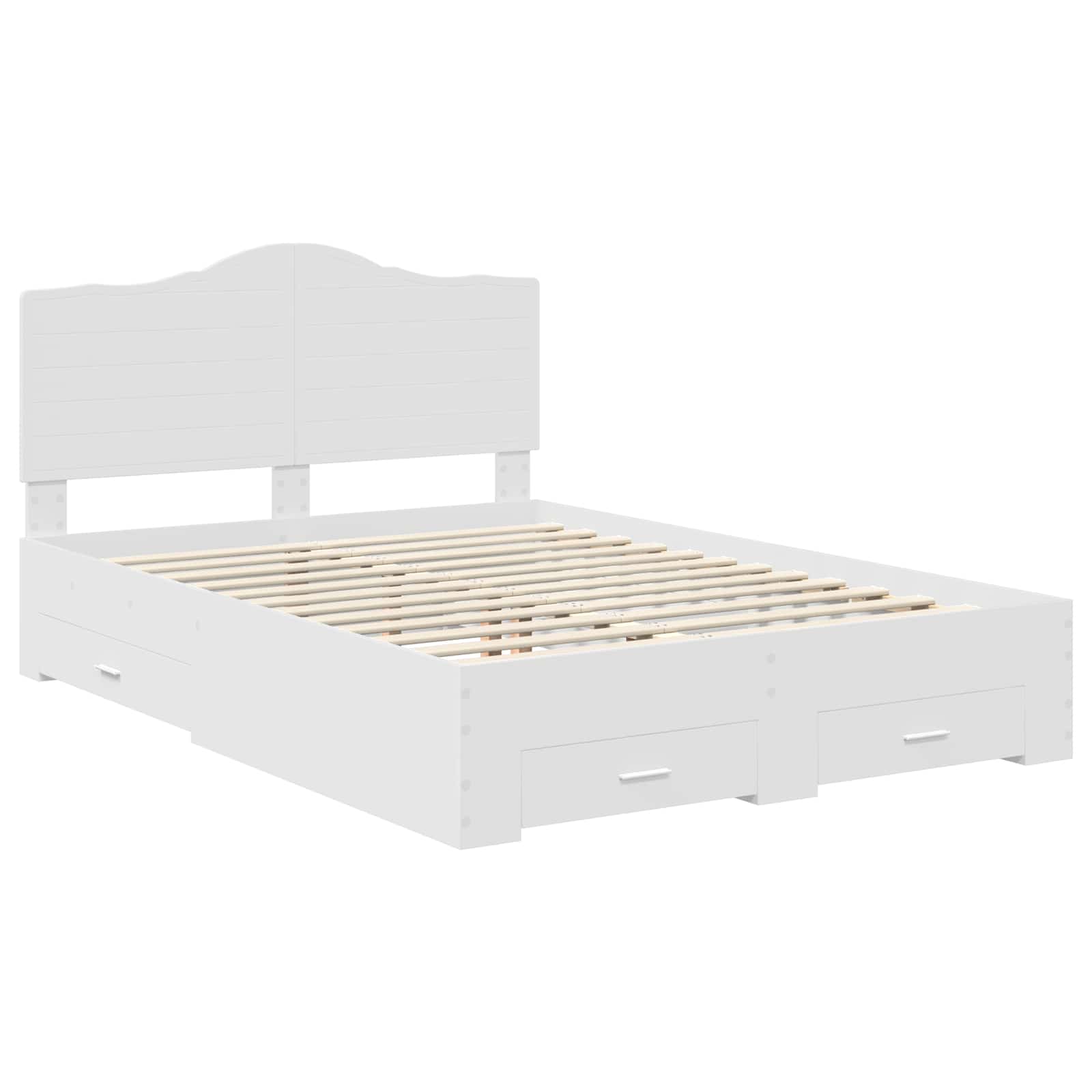 Struttura del letto Bianco 140 x 190 cm Legno multistrato | homemem39