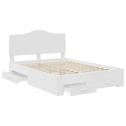 Struttura del letto Bianco 140 x 190 cm Legno multistrato | homemem39
