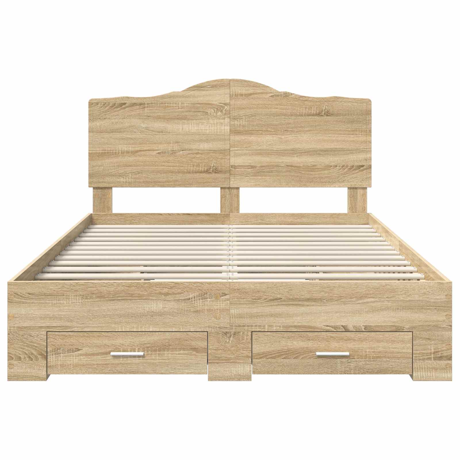 Struttura del letto con testiera Rovere Sonoma 140 x 190 cm | homemem39