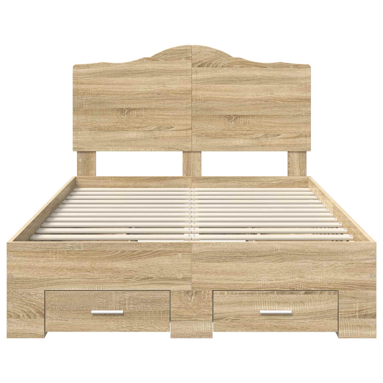 Struttura del letto con testiera Rovere Sonoma 135 x 190 cm | homemem39