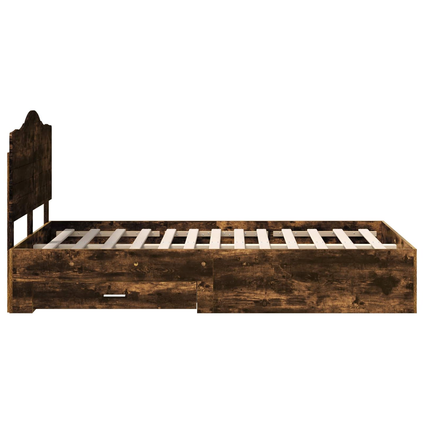 Struttura del letto Rovere fumé 135 x 190 cm Legno multistrato | homemem39