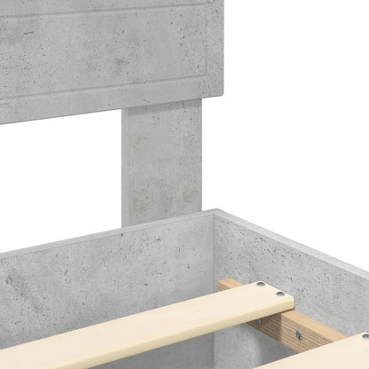 Struttura del letto con testiera Grigio cemento 120 x 200 cm | homemem39