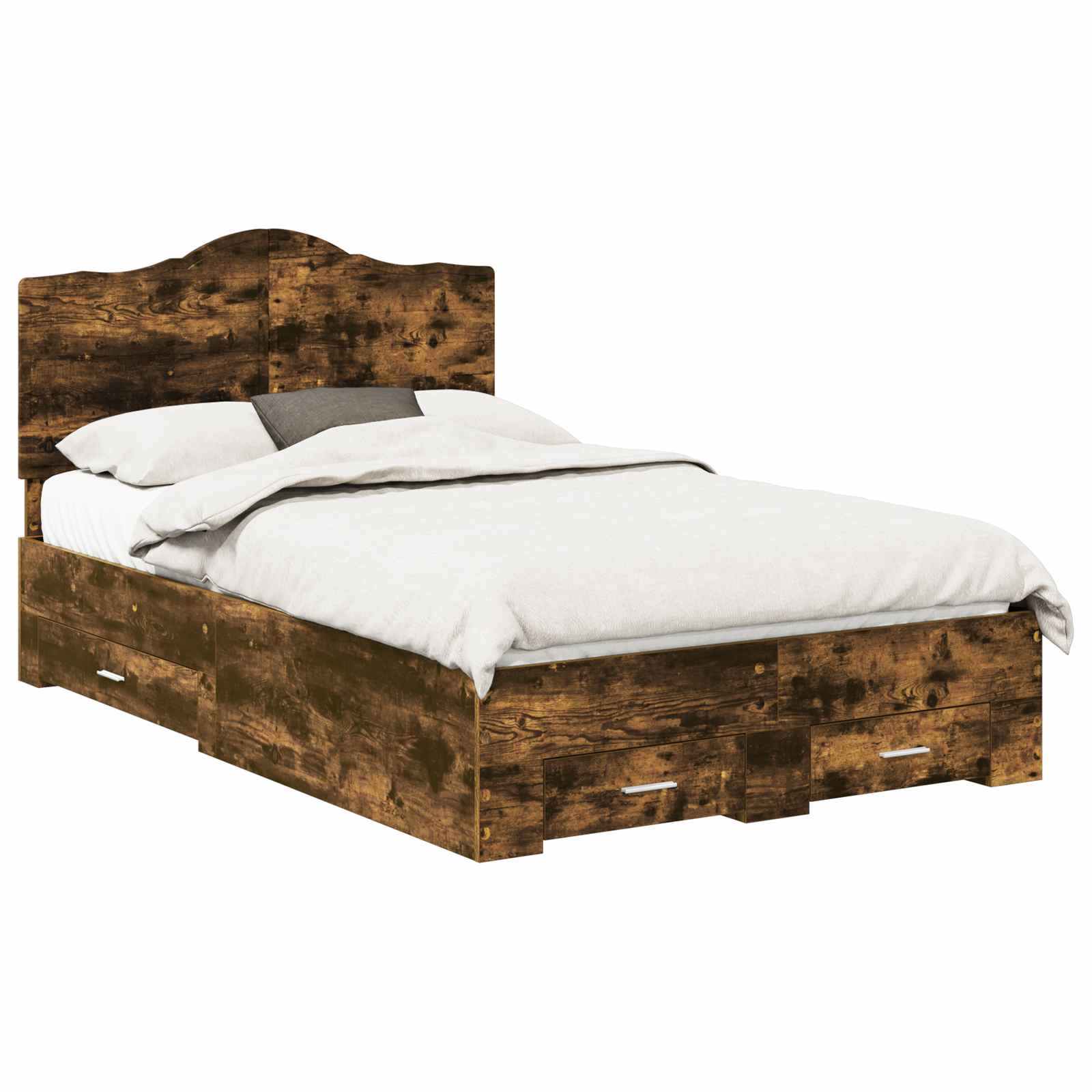 Struttura del letto Rovere fumé 120 x 200 cm Legno multistrato | homemem39