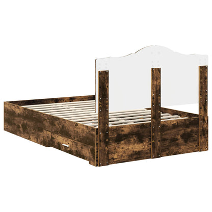 Struttura del letto Rovere fumé 120 x 200 cm Legno multistrato | homemem39