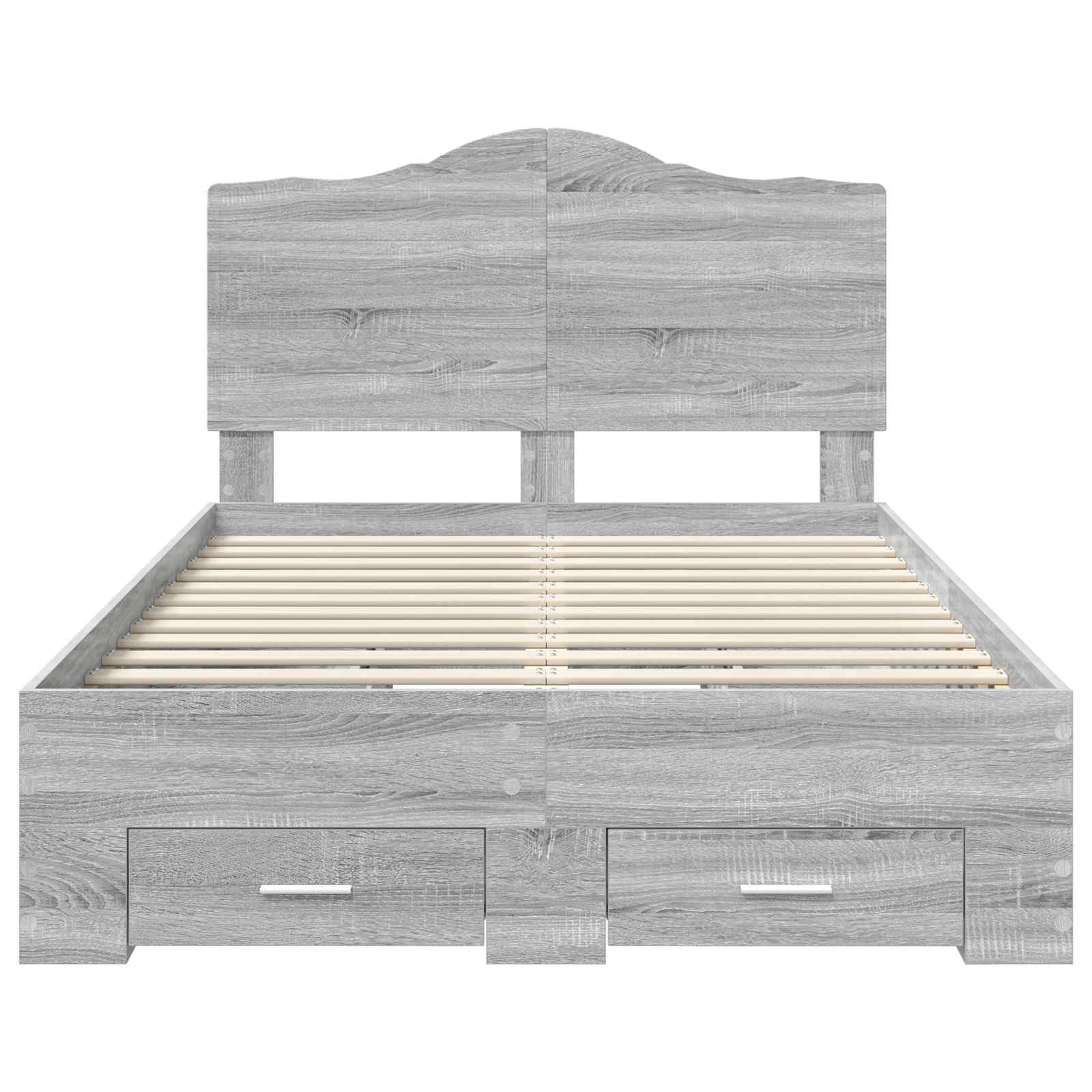 Struttura del letto con testiera Grigio Sonoma 120 x 200 cm | homemem39