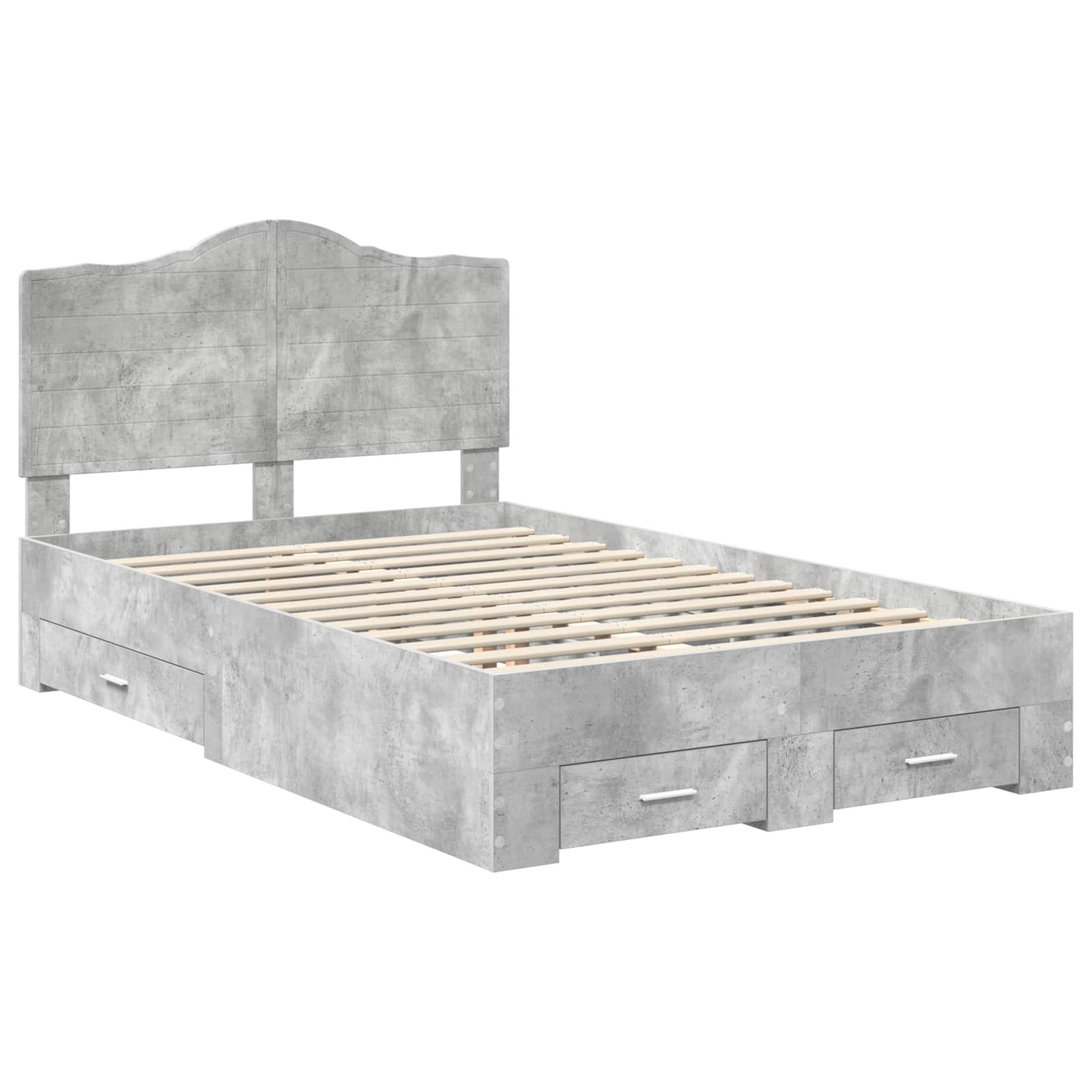Struttura del letto con testiera Grigio cemento 120 x 190 cm | homemem39