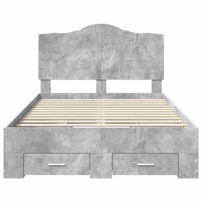Struttura del letto con testiera Grigio cemento 120 x 190 cm | homemem39