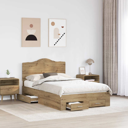 Struttura del letto Rovere artigianale 120 x 190 cm | homemem39