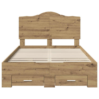 Struttura del letto Rovere artigianale 120 x 190 cm | homemem39