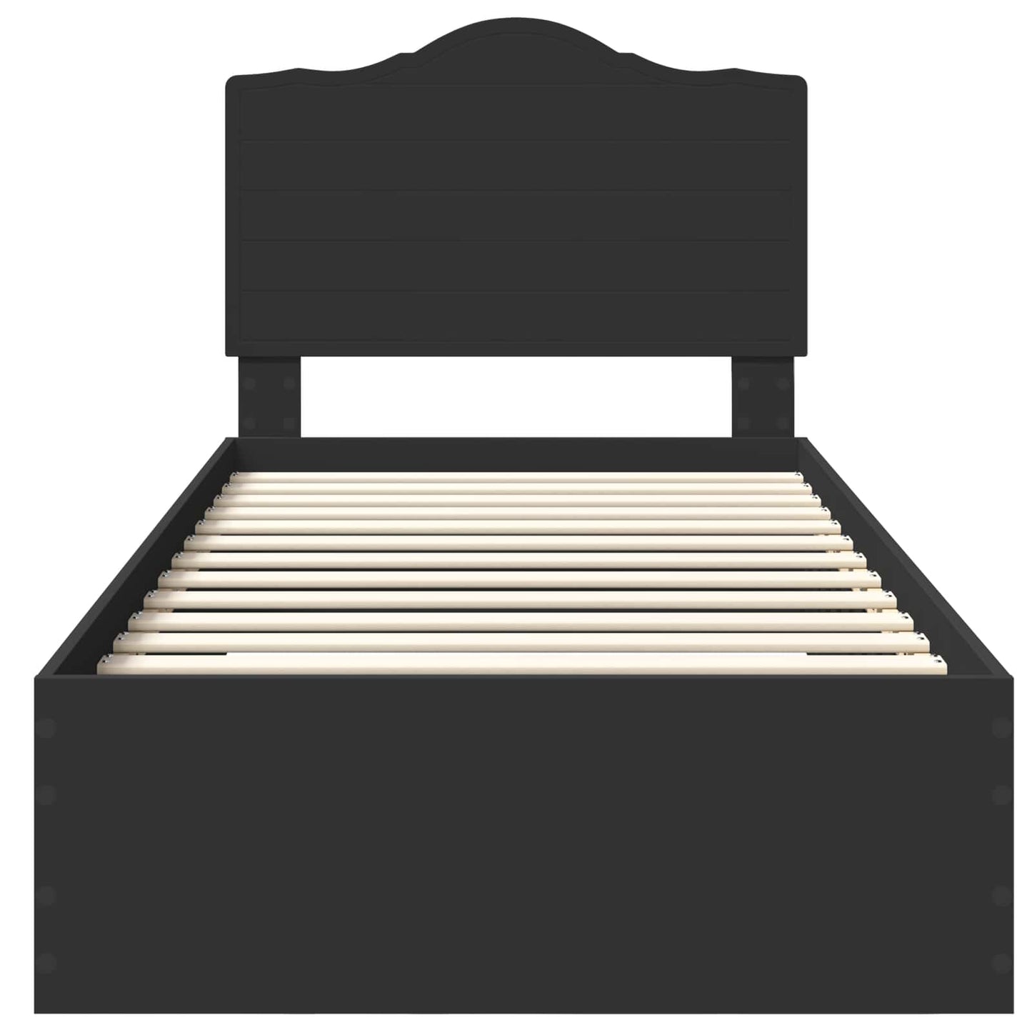 Struttura del letto Nero 100 x 200 cm Legno multistrato | homemem39